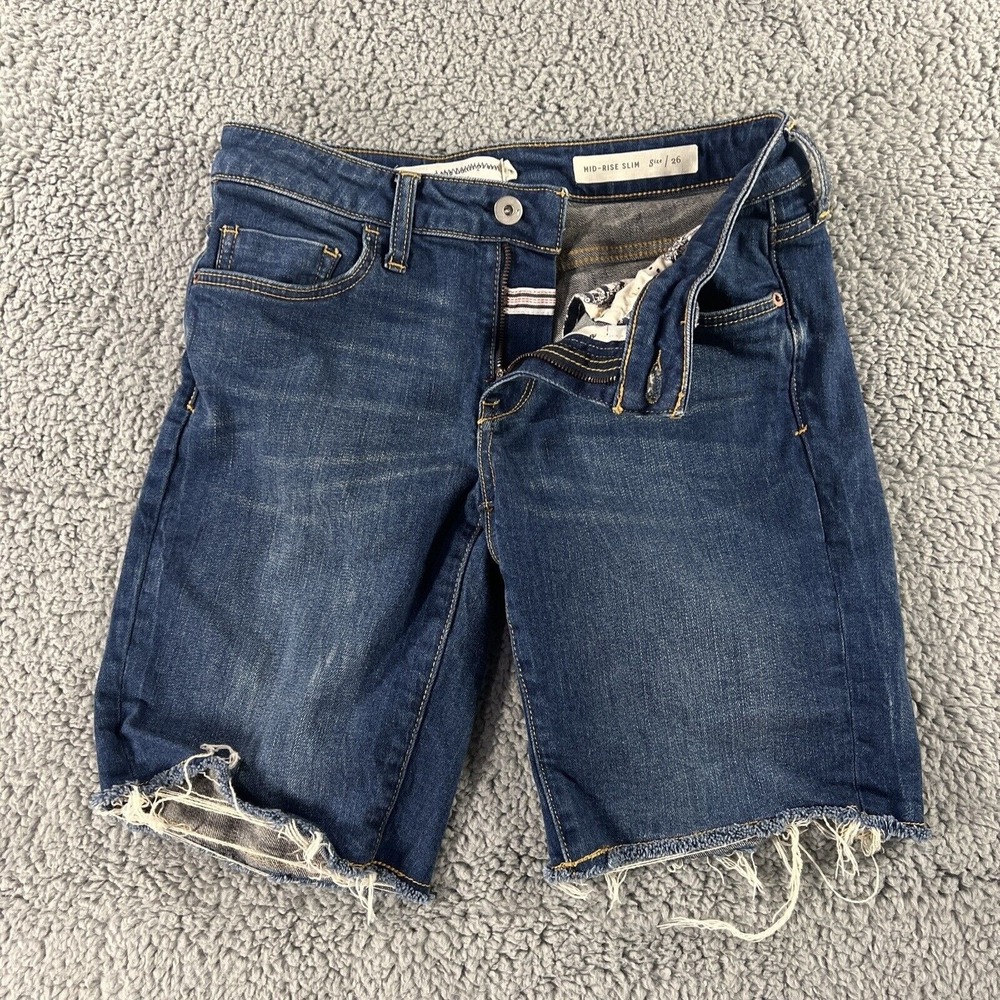 Anthropologie‎ Pilcro Bermuda Shorts Women 26 Jorts Fringe Boho y2k Western
